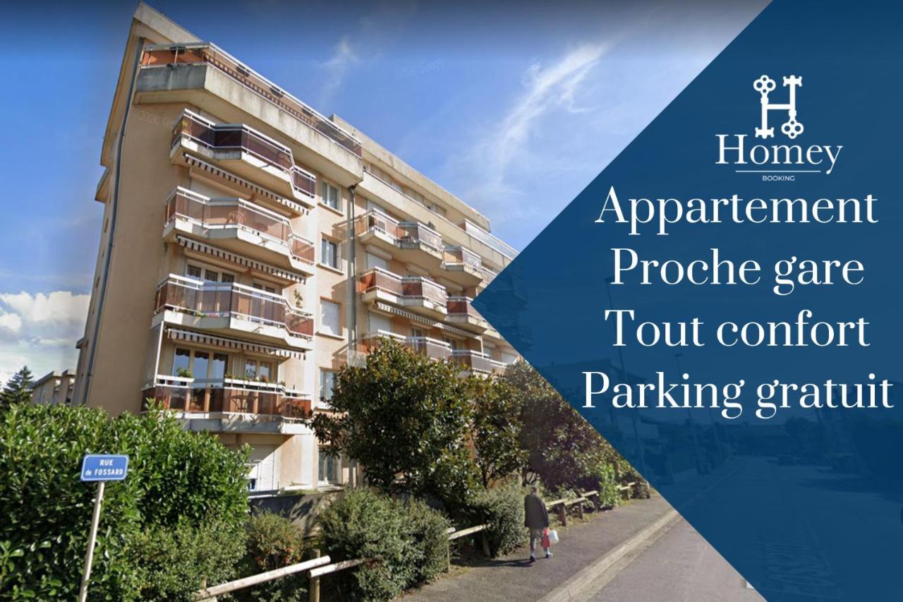 Homey Wood - New - Appartement Avec Une Chambre - Parking Prive Gratuit - Balcon Prive - A 5 Min De La Gare Pour Rejoindre Geneve Annemasse Bagian luar foto